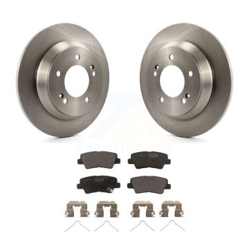Rear Disc Brake Rotor & Ceramic Pad Kit For 2014-2017 Kia Rondo With Manual Parking K8T-102111