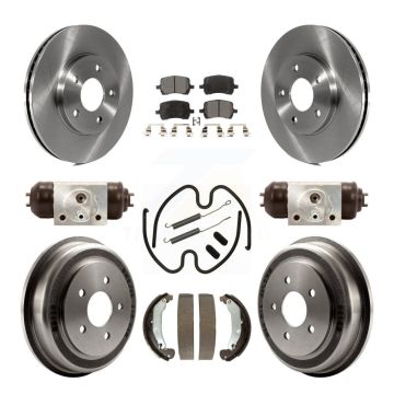 Front Rear Disc Brake Rotors Ceramic Pads And Drum Kit (9Pc) For Chevrolet HHR K8T-102306