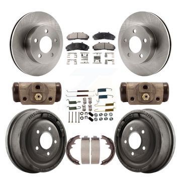 Front Rear Brake Rotor Ceramic Pad & Drum Kit (9Pc) For Ford Ranger Mazda B4000 B3000 4WD K8T-102308