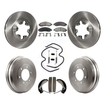 Front Rear Brake Rotor Ceramic Pad Drum Kit (7Pc) For Chevrolet Colorado GMC Canyon Isuzu K8T-102362