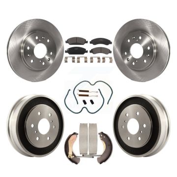 Front Rear Brake Rotor Ceramic Pad Drum Kit (7Pc) For Chevrolet GMC Silverado 1500 Sierra K8T-102364