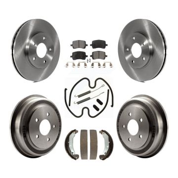 Front Rear Disc Brake Rotors Ceramic Pads And Drum Kit (7Pc) For Chevrolet HHR K8T-102368