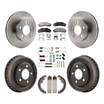 Front Rear Brake Rotor Ceramic Pad & Drum Kit (7Pc) For Ford Ranger Mazda B4000 B3000 4WD K8T-102383