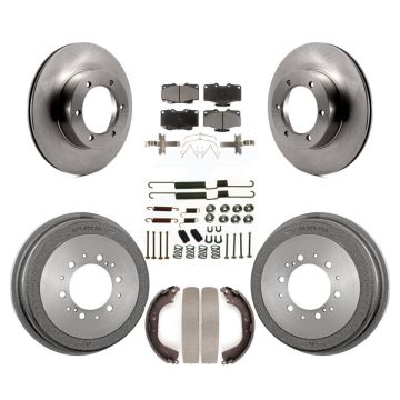 Front Rear Disc Brake Rotors Ceramic Pads And Drum Kit (7Pc) For Toyota Pickup 4Runner K8T-102426