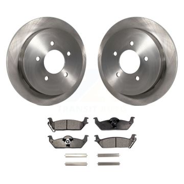 Rear Brake Rotors Ceramic Pad Kit For Ford F-150 With 5 Lug Wheels 11th Digit Of Vin Is C K8T-102527