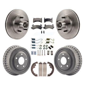 Front Rear Brake Rotor Ceramic Pad & Drum Kit (7Pc) For Chevrolet Camaro Pontiac Firebird K8T-102530