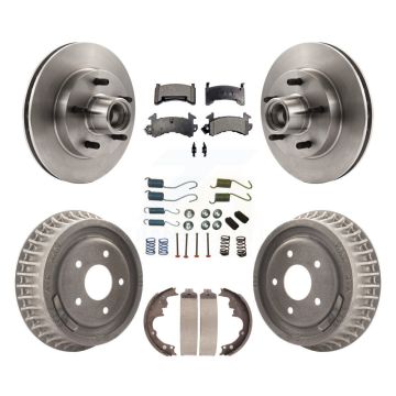 Front Rear Disc Brake Rotor Ceramic Pad Drum Kit (7Pc) For Chevrolet S10 GMC Sonoma Jimmy K8T-102531