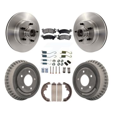 Front Rear Disc Brake Rotor Hub Ceramic Pad Drum Kit (7Pc) For Chevrolet Astro GMC Safari K8T-102532