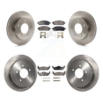 Front Rear Disc Brake Rotors And Ceramic Pads Kit For 2004 Ford F-150 4WD K8T-102562