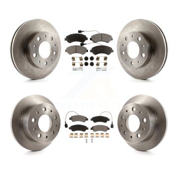 Front Rear Brake Rotors Ceramic Pad Kit For Ram ProMaster 2500 3500 1500 With Solid Rotor K8T-102563