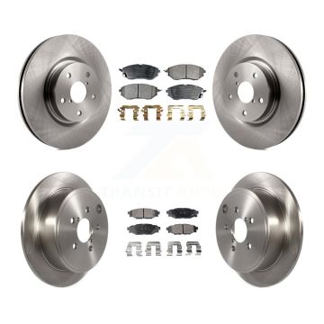 Front Rear Disc Brake Rotors And Ceramic Pads Kit For Subaru WRX K8T-102564
