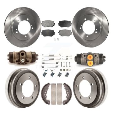 Front Rear Disc Brake Rotors Ceramic Pads And Drum Kit (9Pc) For Suzuki Grand Vitara K8T-102608