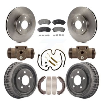 Front Rear Brake Rotor Ceramic Pad & Drum Kit (9Pc) For Pontiac Montana Chevrolet Venture K8T-102636