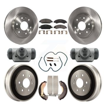 Front Rear Brake Rotor Ceramic Pad Drum Kit (9Pc) For Chevrolet Silverado 1500 GMC Sierra K8T-102645