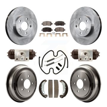 Front Rear Disc Brake Rotors Ceramic Pad & Drum Kit (9Pc) For Pontiac G5 Chevrolet Cobalt K8T-102649