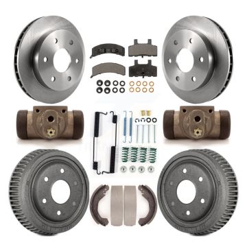 Front Rear Disc Brake Rotors Ceramic Pads And Drum Kit (9Pc) For Chevrolet K1500 K8T-102651