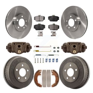Front Rear Disc Brake Rotors Ceramic Pad And Drum Kit (9Pc) For Ford Taurus Mercury Sable K8T-102661