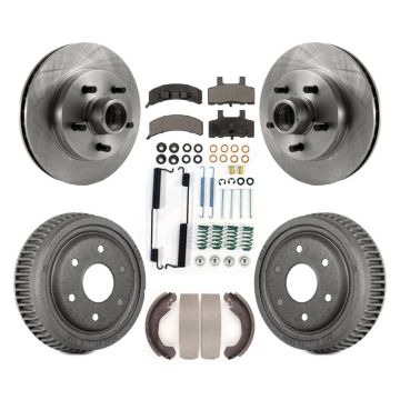 Front Rear Disc Brake Rotor Hub Assembly Ceramic Pad And Drum Kit (7Pc) For GMC Yukon RWD K8T-102725