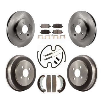 Front Rear Brake Rotor Ceramic Pad Drum Kit (7Pc) For Pontiac Chevrolet Cobalt Saturn Ion K8T-102742