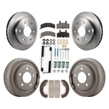 Front Rear Disc Brake Rotors Ceramic Pads And Drum Kit (7Pc) For GMC Yukon 4WD K8T-102757