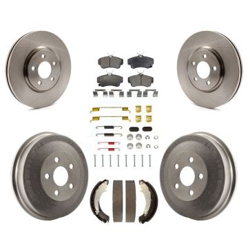 Front Rear Brake Rotors Ceramic Pad & Drum Kit (7Pc) For Chrysler PT Cruiser Turbocharged K8T-102788