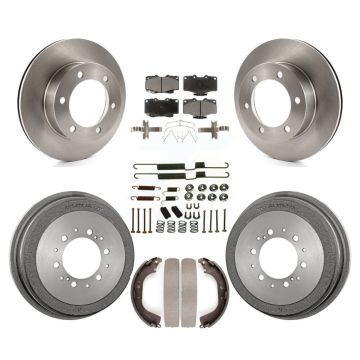 Front Rear Disc Brake Rotors Ceramic Pads And Drum Kit (7Pc) For Toyota 4Runner K8T-102796
