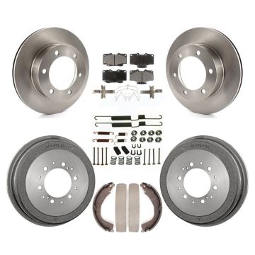 Front Rear Disc Brake Rotors Ceramic Pads And Drum Kit (7Pc) For Toyota 4Runner K8T-102797