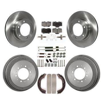 Front Rear Disc Brake Rotors Ceramic Pads And Drum Kit (7Pc) For Toyota 4Runner K8T-102800