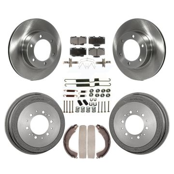 Front Rear Disc Brake Rotors Ceramic Pads And Drum Kit (7Pc) For Toyota 4Runner K8T-102801