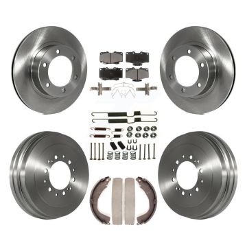 Front Rear Disc Brake Rotors Ceramic Pads And Drum Kit (7Pc) For Toyota 4Runner K8T-102802