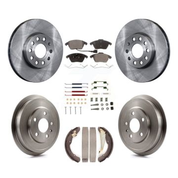 Front Rear Brake Rotor Ceramic Pad & Drum Kit (7Pc) For Volkswagen Jetta rear brakes K8T-102827