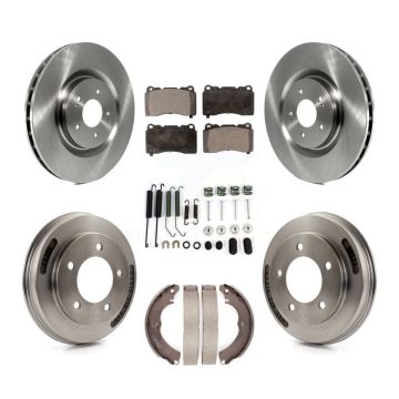 Front Rear Disc Brake Rotors Ceramic Pads And Drum Kit (7Pc) For Mitsubishi Lancer K8T-102831