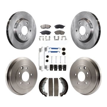 Front Rear Disc Brake Rotors Ceramic Pads And Drum Kit (7Pc) For Nissan Sentra K8T-102837