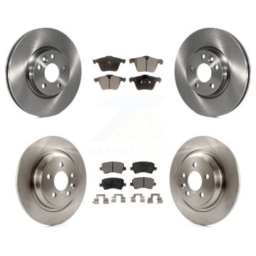 Front Rear Brake Rotor Ceramic Pad Kit For 2008 Volvo V70 With 300mm Diameter K8T-102839