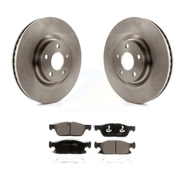 Front Brake Rotor Ceramic Pad Kit For Lincoln Continental With 316mm Diameter K8T-102845