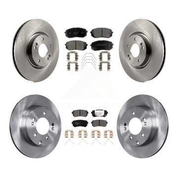 Front Rear Disc Brake Rotors And Ceramic Pad Kit For Kia Optima With Manual Parking K8T-102884