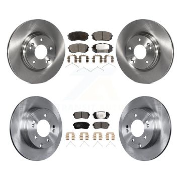 Front Rear Disc Brake Rotors And Ceramic Pad Kit For Kia Optima With Manual Parking K8T-102891