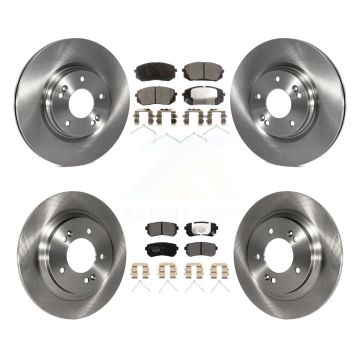 Front Rear Brake Rotors & Ceramic Pad Kit For 2016 Kia Optima With Electric Parking K8T-102892