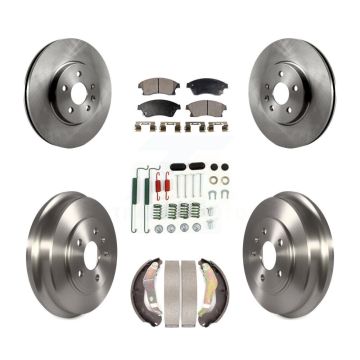Front Rear Disc Brake Rotor Ceramic Pad & Drum Kit (7Pc) For 2013-2014 Chevrolet Sonic RS K8T-102894
