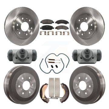 Front Rear Brake Rotor Ceramic Pad Drum Kit (9Pc) For Chevrolet Silverado 1500 GMC Sierra K8T-102904