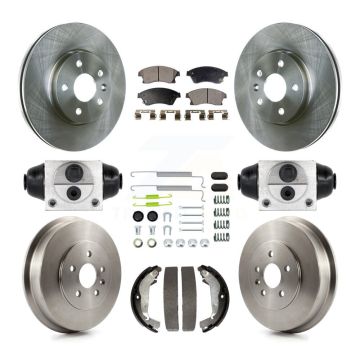 Front Rear Disc Brake Rotors Ceramic Pads And Drum Kit (9Pc) For Chevrolet Cruze Limited K8T-102908