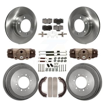 Front Rear Disc Brake Rotors Ceramic Pads And Drum Kit (9Pc) For Toyota 4Runner K8T-102930