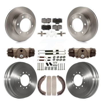 Front Rear Brake Rotor Ceramic Pad And Drum Kit (9Pc) For 2002 Toyota 4Runner Limited/SR5 K8T-102951