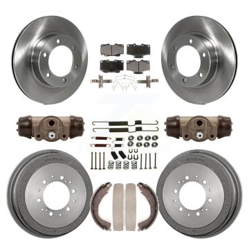 Front Rear Brake Rotors Ceramic Pad Drum Kit (9Pc) For 01 Toyota 4Runner Limited/Base/SR5 K8T-102956