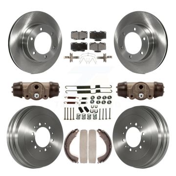 Front Rear Brake Rotor Ceramic Pad And Drum Kit (9Pc) For 2002 Toyota 4Runner Limited/SR5 K8T-102957