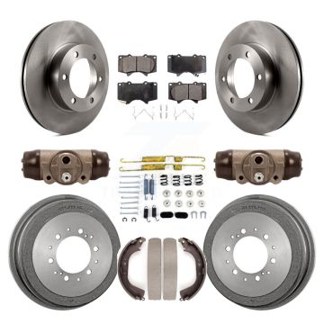 Front Rear Disc Brake Rotors Ceramic Pads And Drum Kit (9Pc) For Toyota Tundra K8T-102962