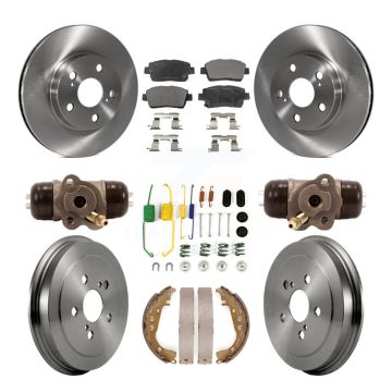 Front Rear Disc Brake Rotors Ceramic Pads And Drum Kit (9Pc) For 2008 Toyota Prius K8T-102973