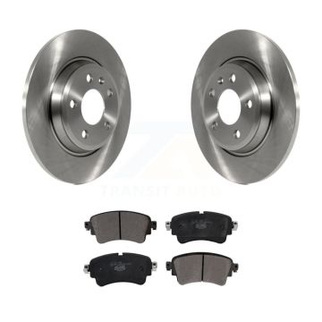 Rear Disc Brake Rotors And Ceramic Pad Kit For 2017-2019 Audi A4 Quattro With Solid Rotor K8T-102982