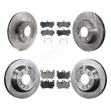 Front Rear Disc Brake Rotors And Ceramic Pads Kit (6Pc) For Volkswagen Touareg K8T-102997