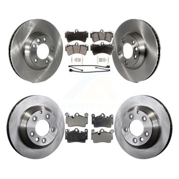 Front Rear Disc Brake Rotors And Ceramic Pads Kit (6Pc) For Audi Q7 Volkswagen Touareg K8T-103001